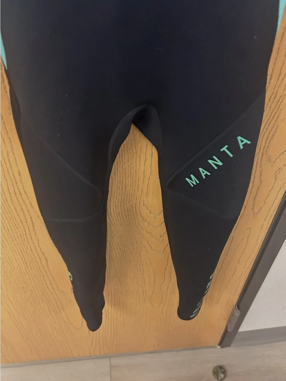 Manta 2XL Kids Full-Body Wetsuit in Black, Teal & Yellow